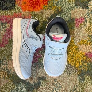 Saucony Kids' Light Blue and Pink Sneakers